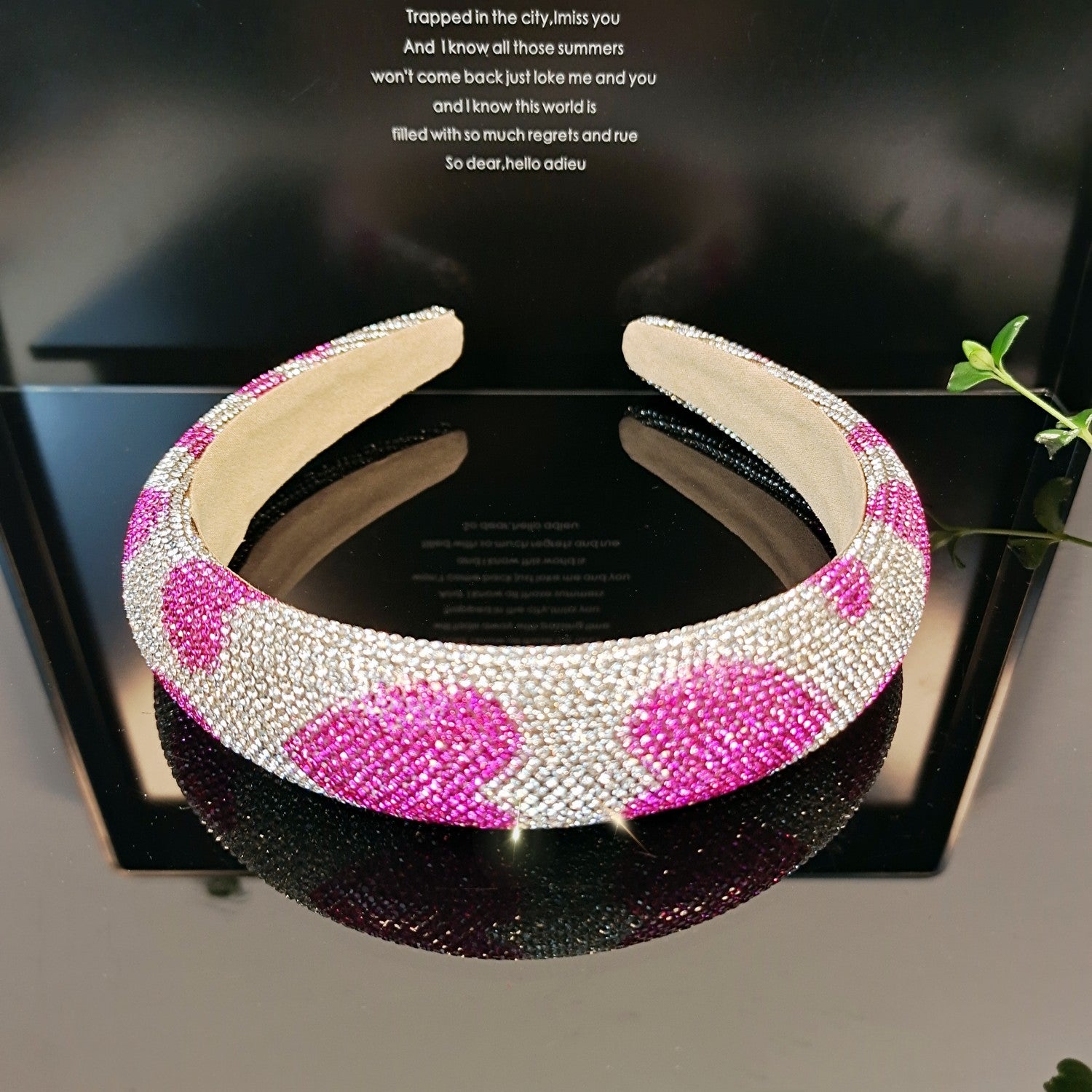 Wholesale High Skull Crown Sparkling Colored Rhinestone Headband